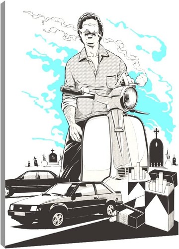Pablo escobar scooter smoke - pablo,