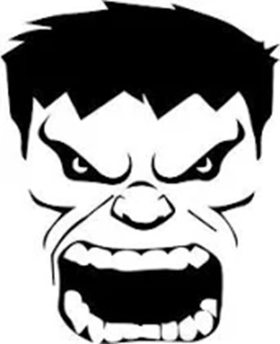 Huge hulk face decal - m9,